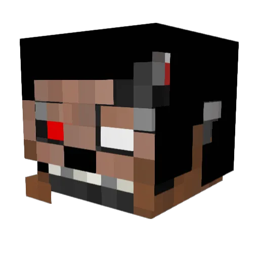 YvanMonkaPvP Minecraft avatar head, 3D render