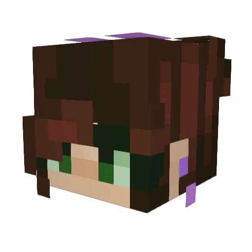 YveCarrington Minecraft avatar head, 3D render