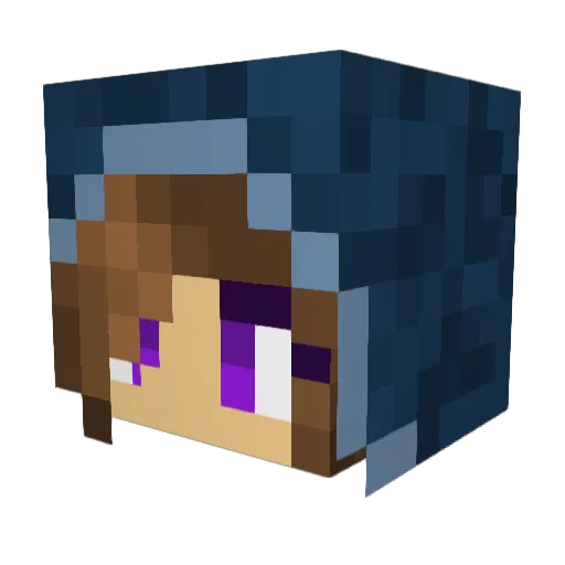 Yvee Minecraft avatar head, 3D render