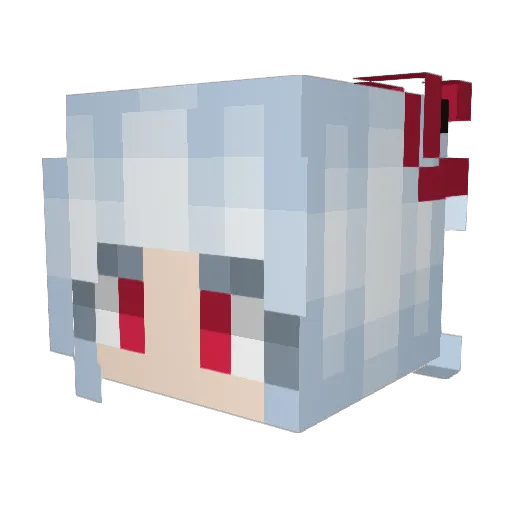 YvelX Minecraft avatar head, 3D render
