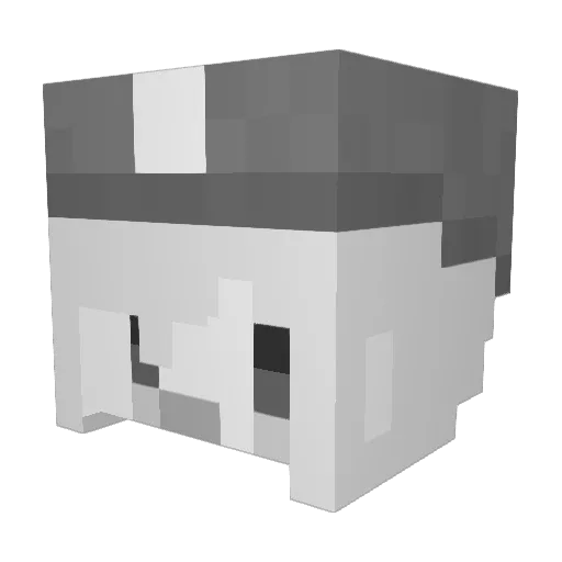 Yvelmps Minecraft avatar head, 3D render