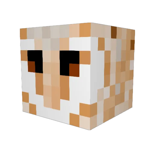 Yvelt13 Minecraft avatar head, 3D render