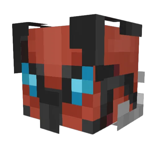 Yveltal Minecraft avatar head, 3D render