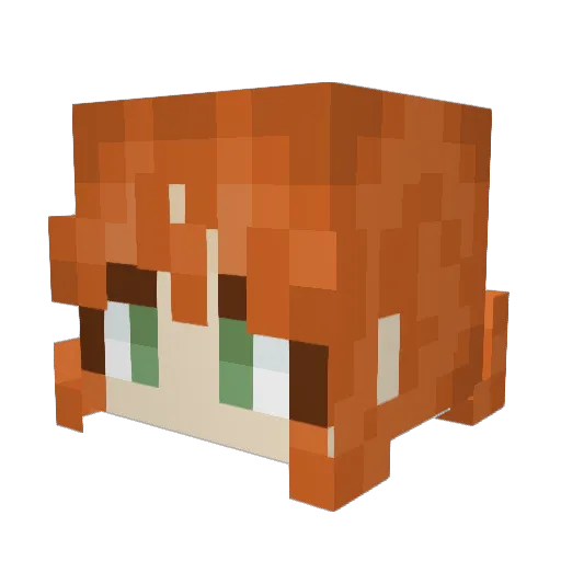 Yvenne_ Minecraft avatar head, 3D render