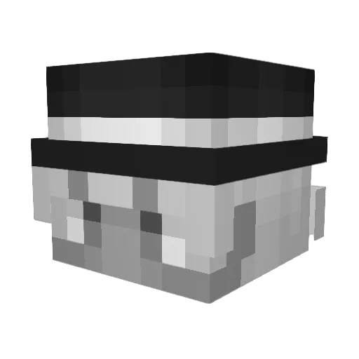 Yverdead Minecraft avatar head, 3D render