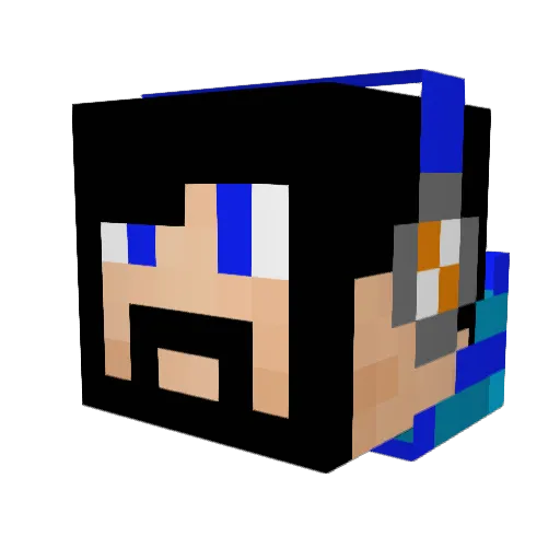 Yves1337 Minecraft avatar head, 3D render