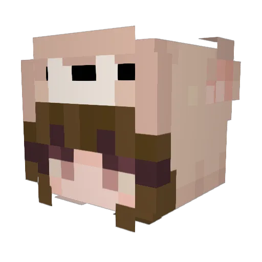 Yvesie Minecraft avatar head, 3D render