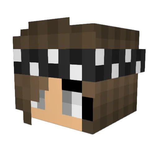 Yvette157 Minecraft avatar head, 3D render