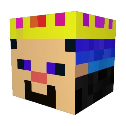Yvienen Minecraft avatar head, 3D render