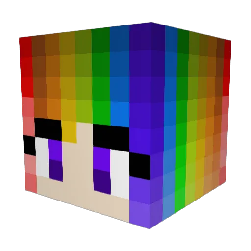 Yvii Minecraft avatar head, 3D render