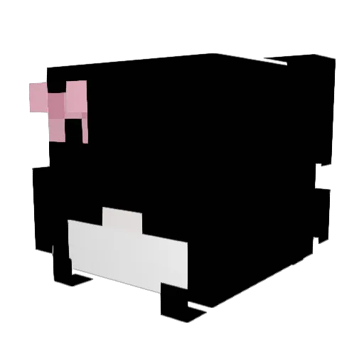 Yvisu Minecraft avatar head, 3D render