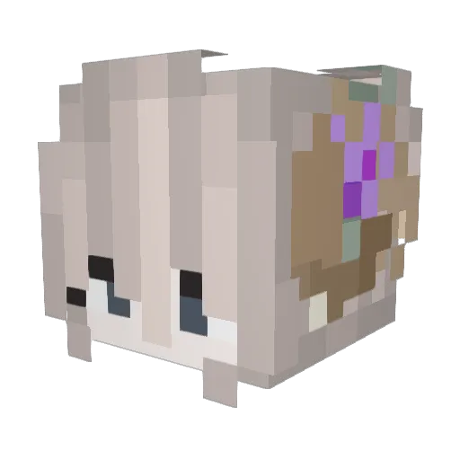 Yvlysylvia Minecraft avatar head, 3D render