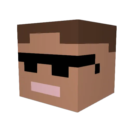 YvnG_R3nZ Minecraft avatar head, 3D render