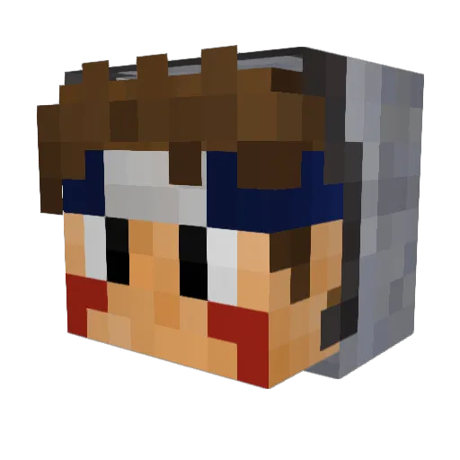 YvngKid Minecraft avatar head, 3D render
