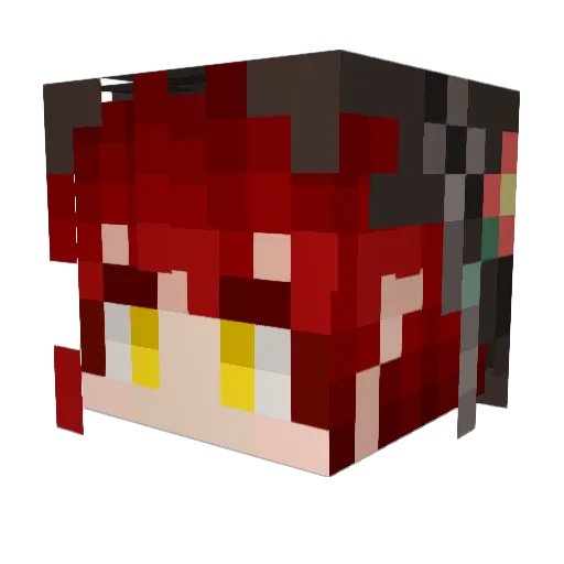 Yvonne617 Minecraft avatar head, 3D render