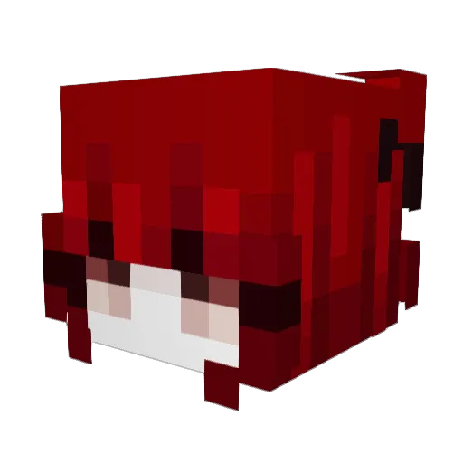 Yvoty Minecraft avatar head, 3D render