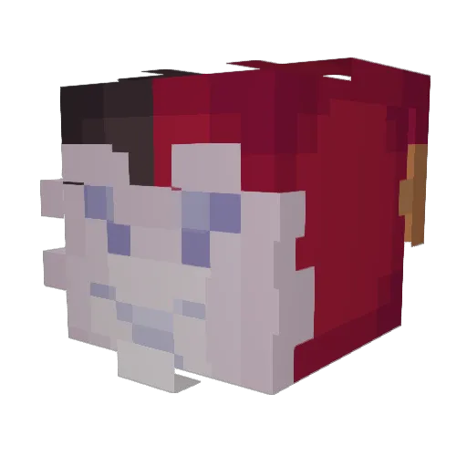 Yvreal Minecraft avatar head, 3D render