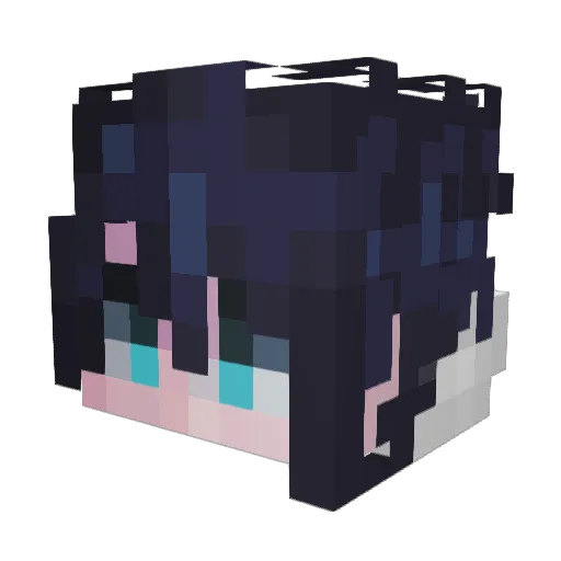 Yvura Minecraft avatar head, 3D render