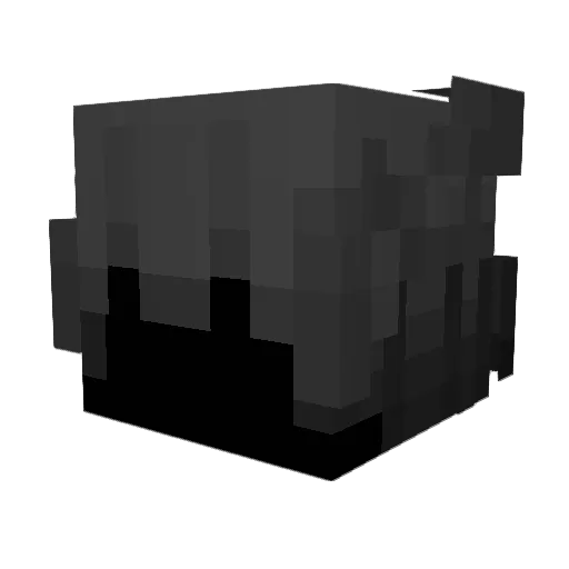 Yvvr Minecraft avatar head, 3D render