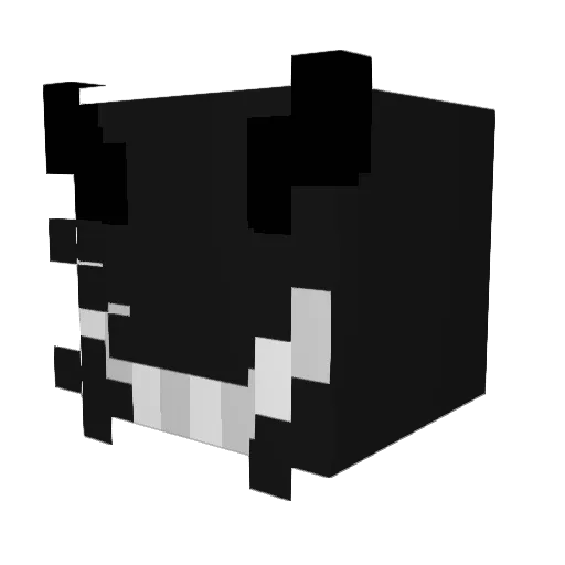 Yvwy Minecraft avatar head, 3D render