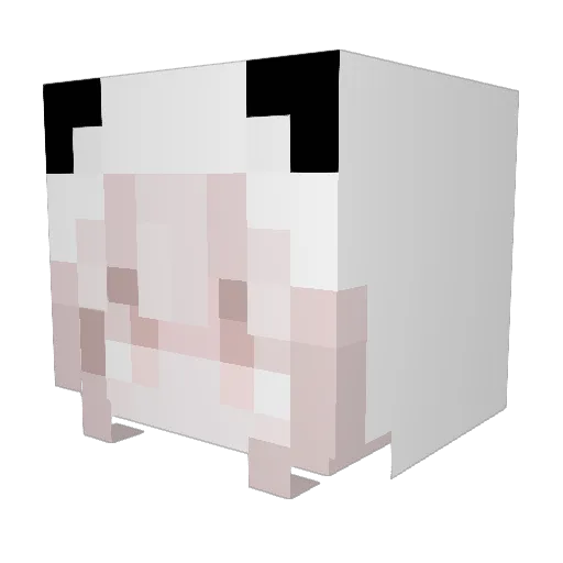 Ywqii Minecraft avatar head, 3D render