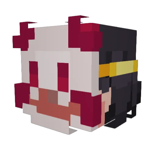 Yws_Sax Minecraft avatar head, 3D render