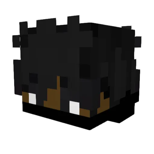Ywux Minecraft avatar head, 3D render