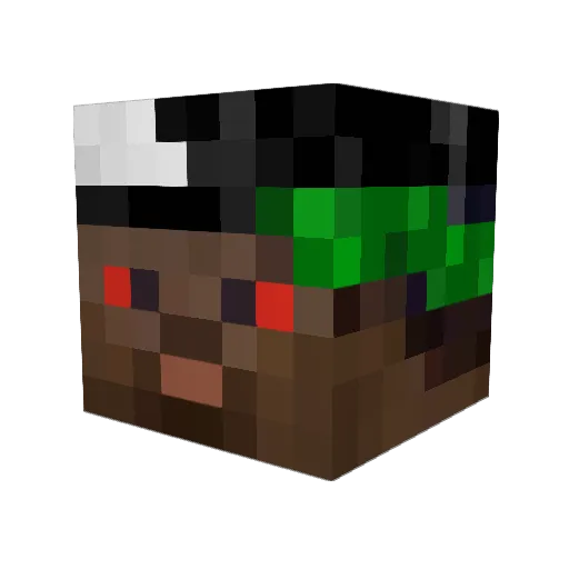 Yxg Minecraft avatar head, 3D render