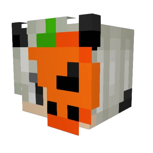 Yxhuang Minecraft avatar head, 3D render