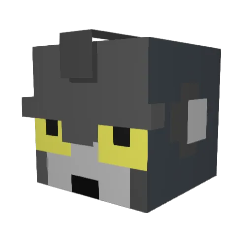 Yxn_ Minecraft avatar head, 3D render
