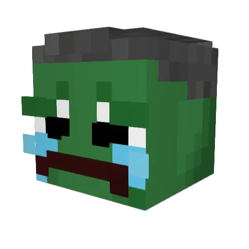 Yxnniz Minecraft avatar head, 3D render