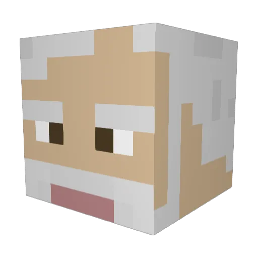 Yxthxrth Minecraft avatar head, 3D render
