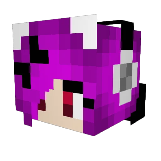 Yxuan Minecraft avatar head, 3D render