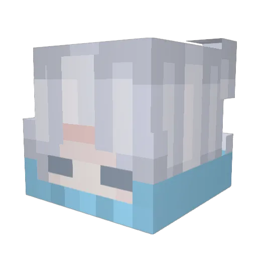 Yxvu Minecraft avatar head, 3D render