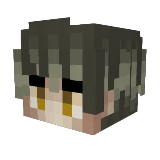 Yxzik Minecraft avatar head, 3D render