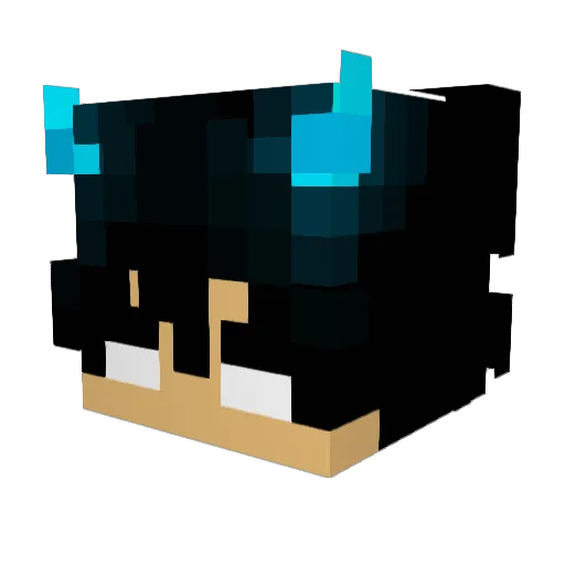 Yyamori Minecraft avatar head, 3D render