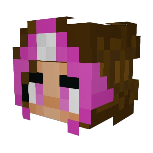 Yyoikes Minecraft avatar head, 3D render