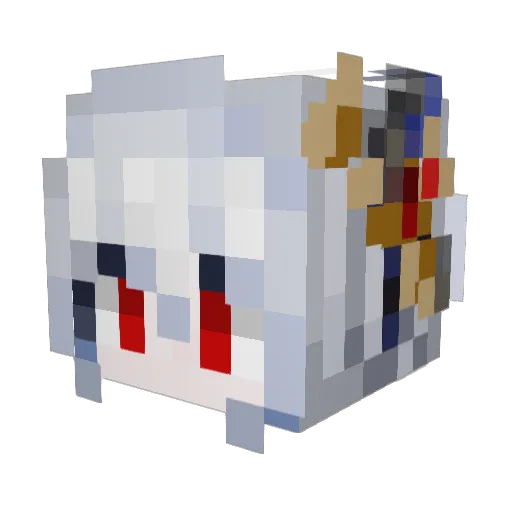 Yyu_Lxiao Minecraft avatar head, 3D render