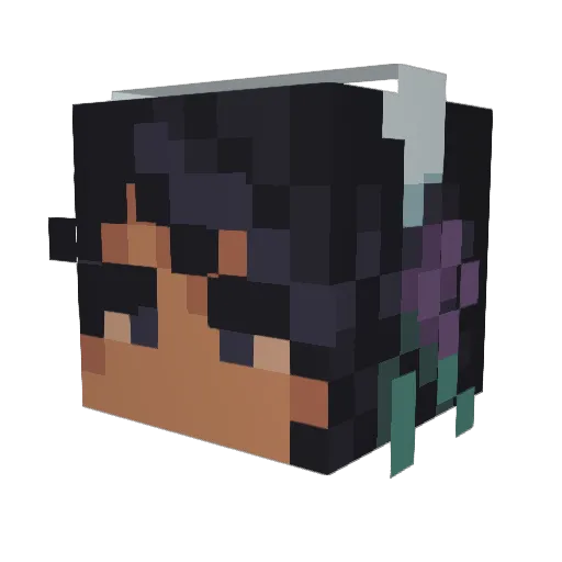 Yyuki_01 Minecraft avatar head, 3D render