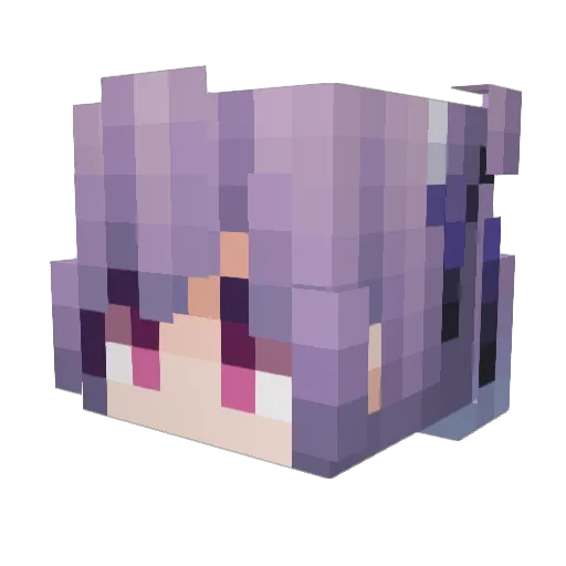 Yyvan Minecraft avatar head, 3D render