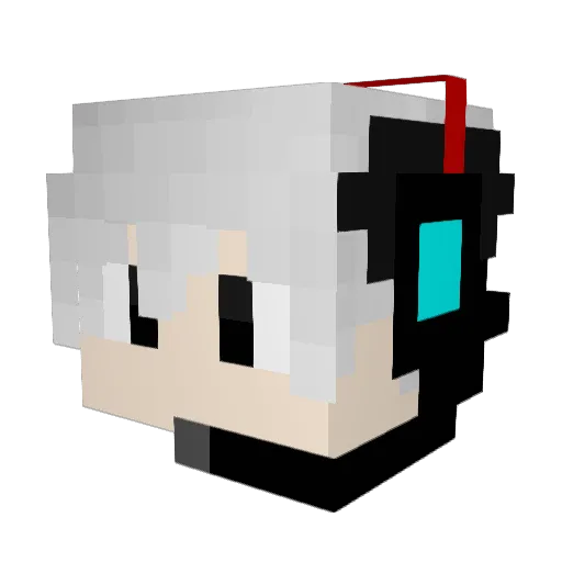 YyyKk Minecraft avatar head, 3D render