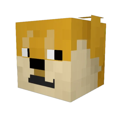 YzDogBB Minecraft avatar head, 3D render