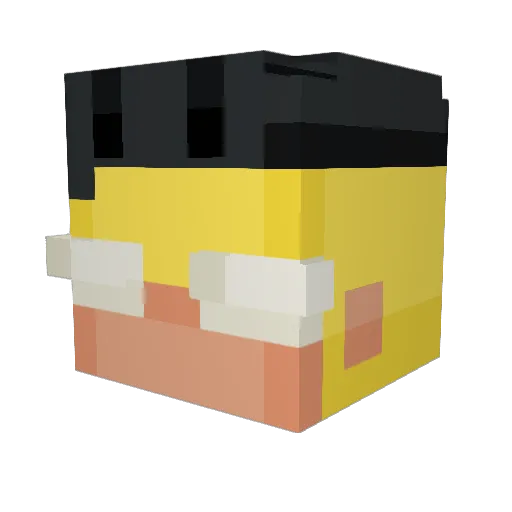 YzDw2t Minecraft avatar head, 3D render