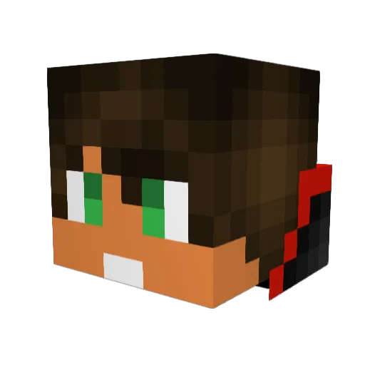 Yzema Minecraft avatar head, 3D render