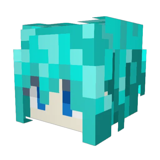 Yzhyz Minecraft avatar head, 3D render