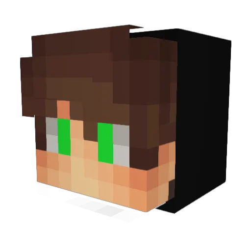 Yzn Minecraft avatar head, 3D render