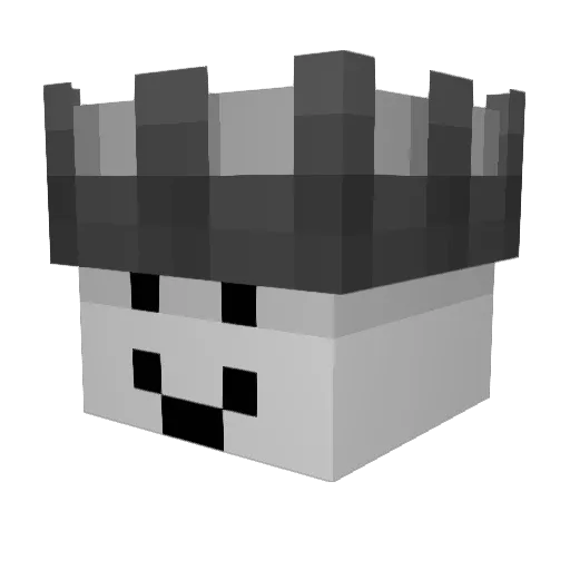 Yzz0w Minecraft avatar head, 3D render