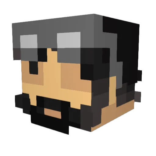 Z0D14K Minecraft avatar head, 3D render