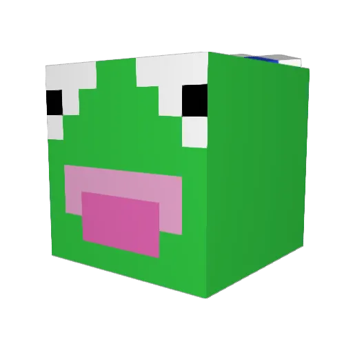 Z0DS Minecraft avatar head, 3D render