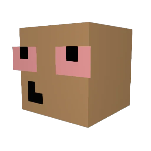 Z0HT Minecraft avatar head, 3D render